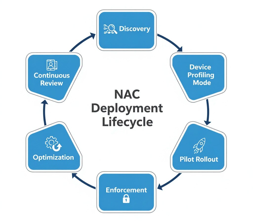 The complete NAC deployment lifecycle diagram